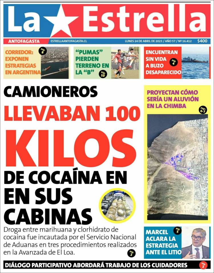 Portada de La Estrella del Norte (Chile)