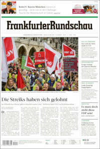 Portada de Frankfurter Rundschau (Alemania)