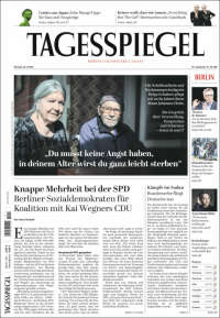 Portada de Der Tagesspiegel (Alemania)