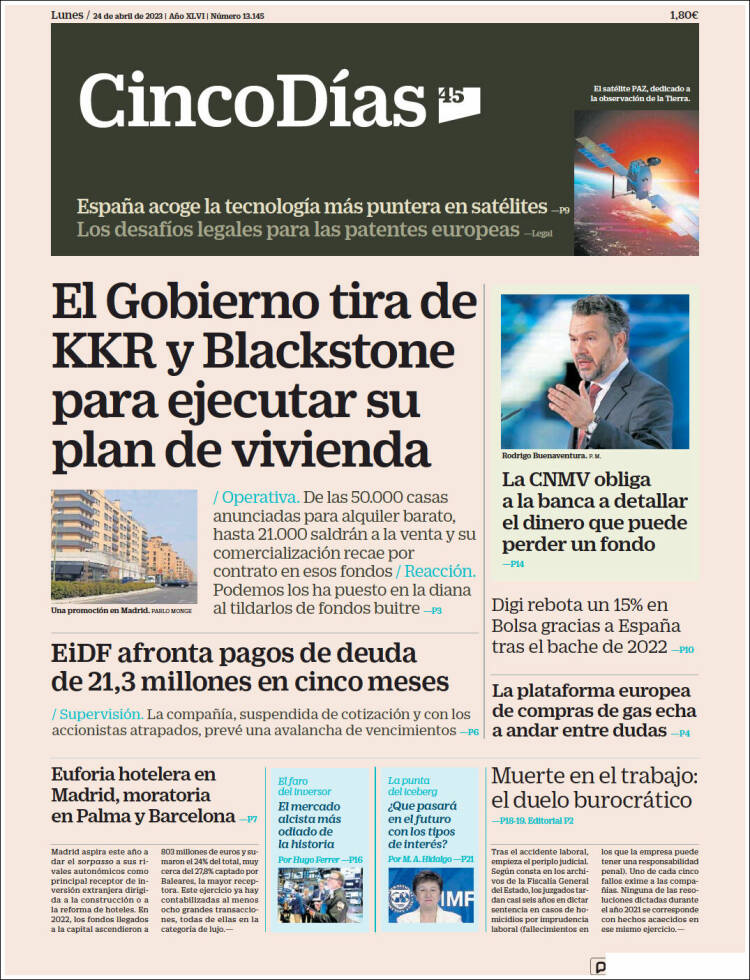 Portada de Cinco Días (Espa&ntilde;a)