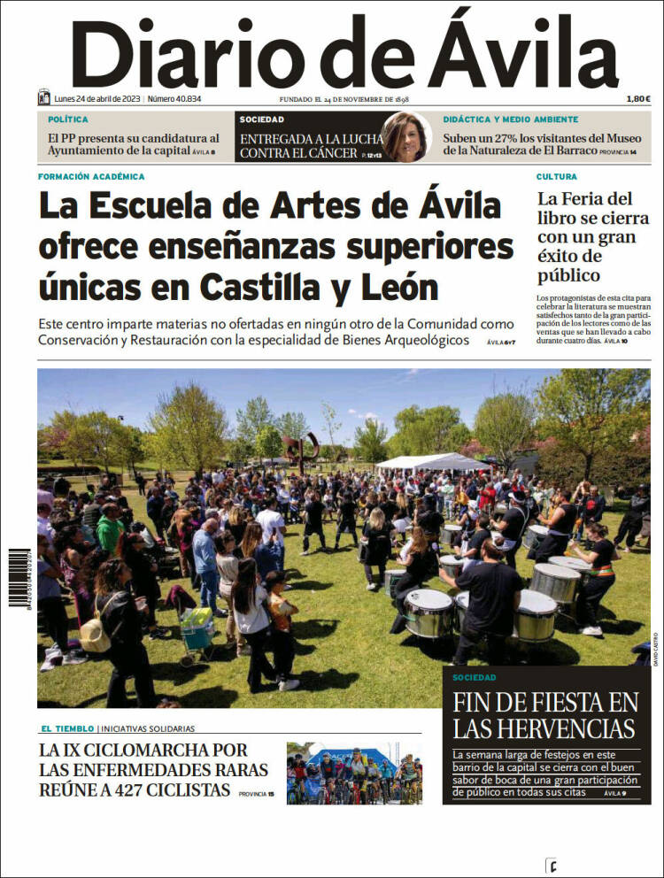 Portada de Diario de Ávila (España)