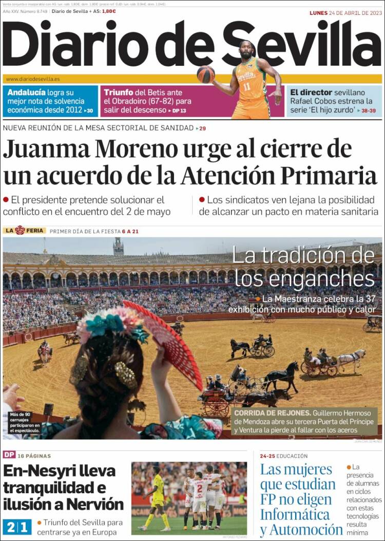 Portada de Diario de Sevilla (España)