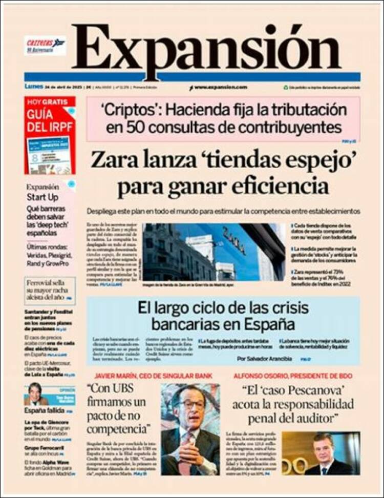 Portada de Expansión (Espa&ntilde;a)
