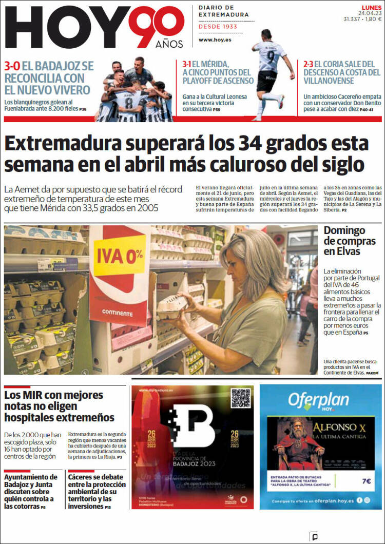 Portada de Hoy - Badajoz (España)