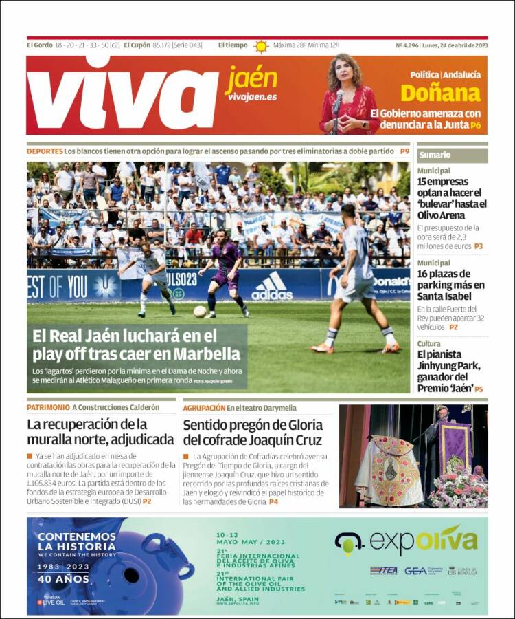 Portada de Viva Jaén (España)