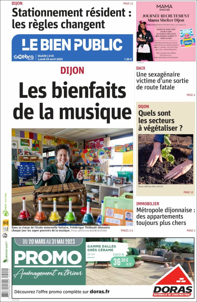 Portada de Le Bien Public (France)