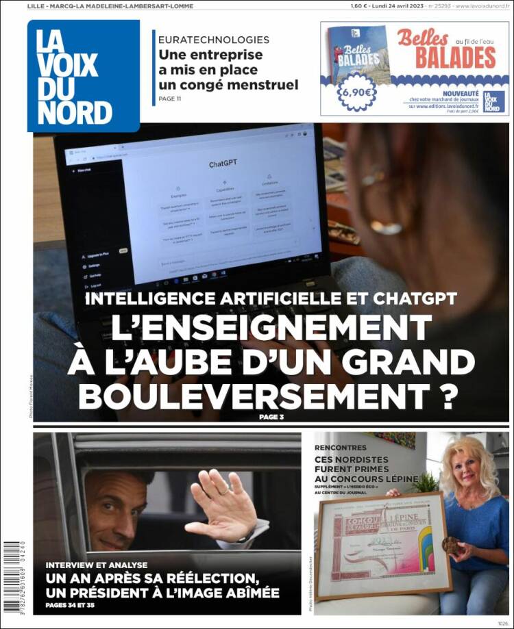 Portada de La Voix du Nord (France)