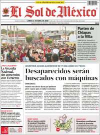 Portada de El Sol de México (M&eacute;xico)