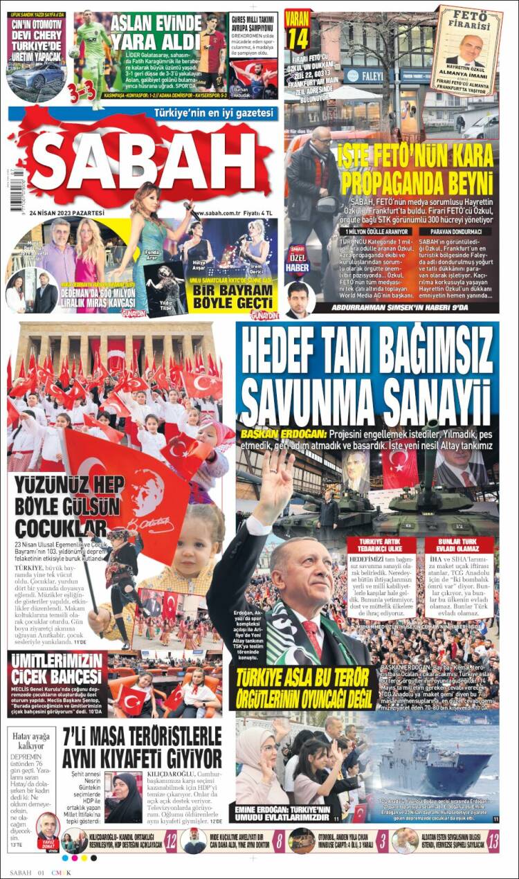 Portada de Sabah (Turqu&iacute;a)