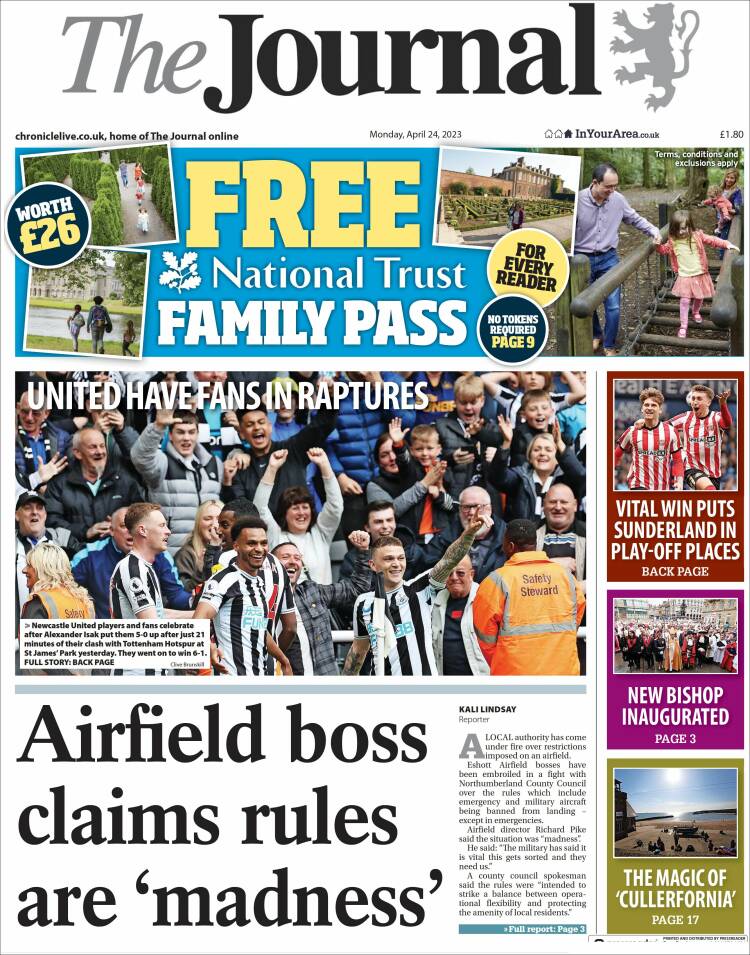 Portada de The Journal (Reino Unido)