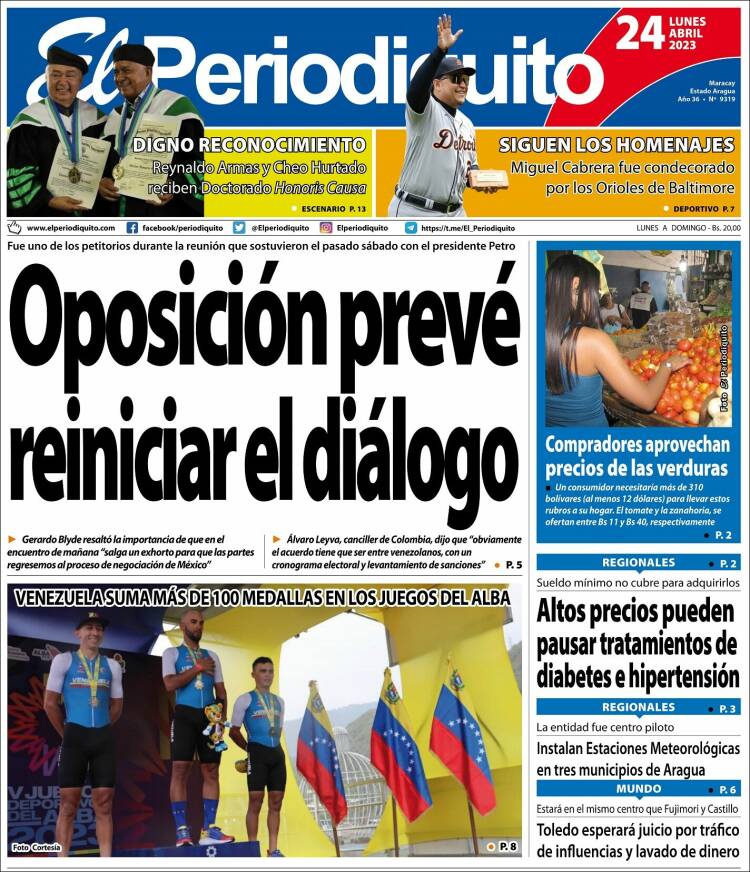 Periódico Periodiquito De Aragua (Venezuela). Periódicos De Venezuela ...