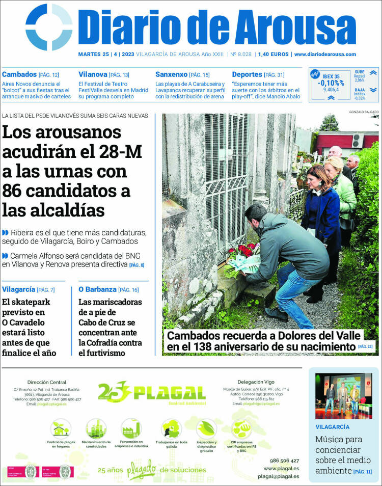 Portada de Diario de Arousa (España)