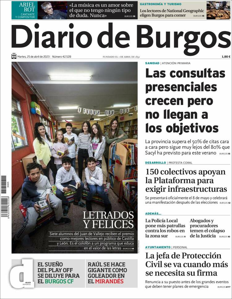 Portada de Diario de Burgos (España)