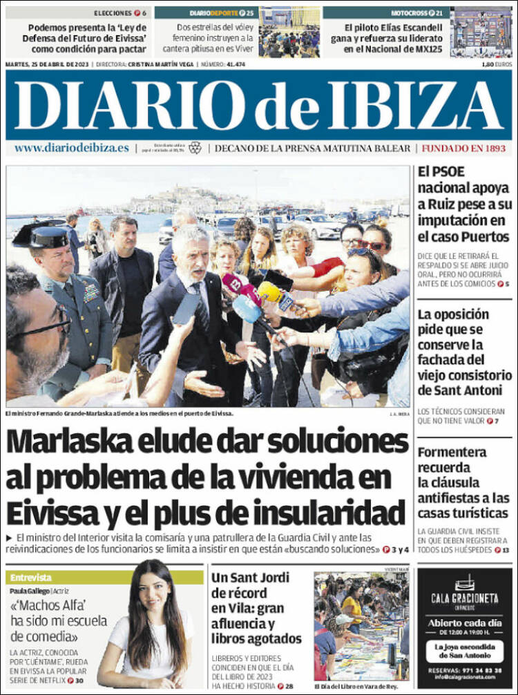 Portada de Diario de Ibiza (España)