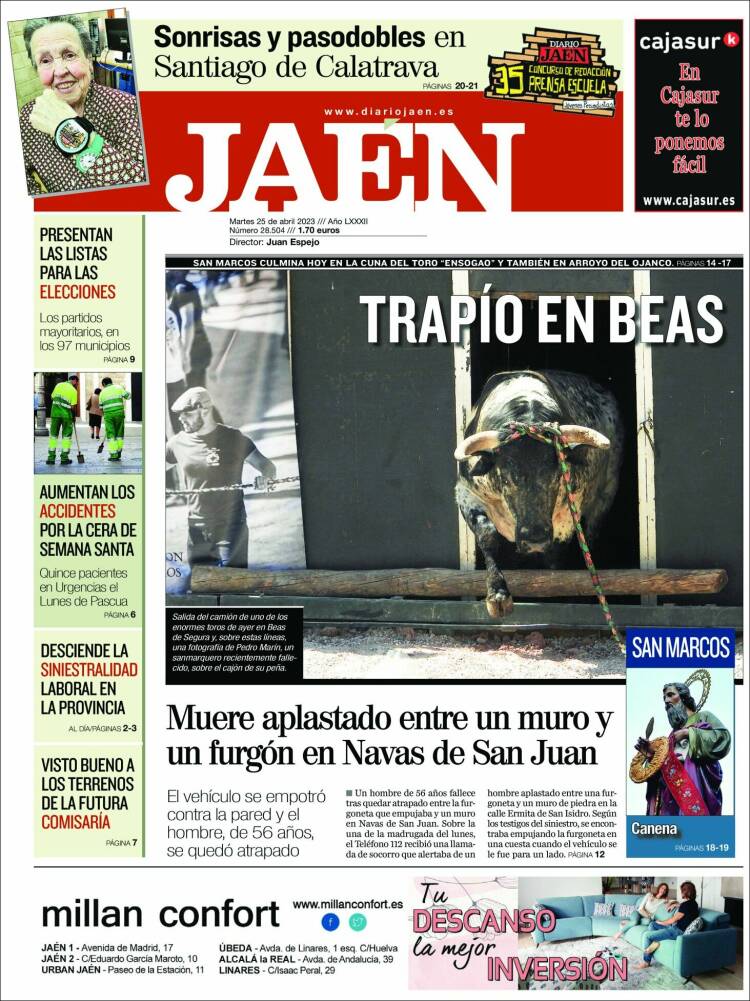 Portada de Diario Jaén (España)