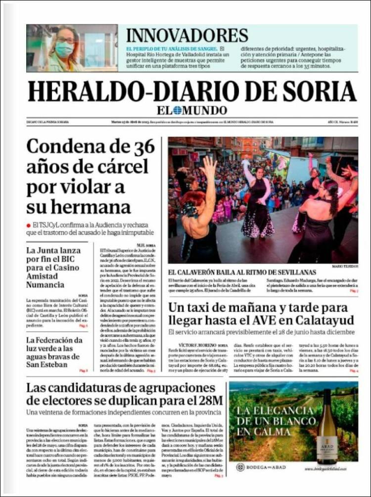 Portada de Diario de Soria (España)