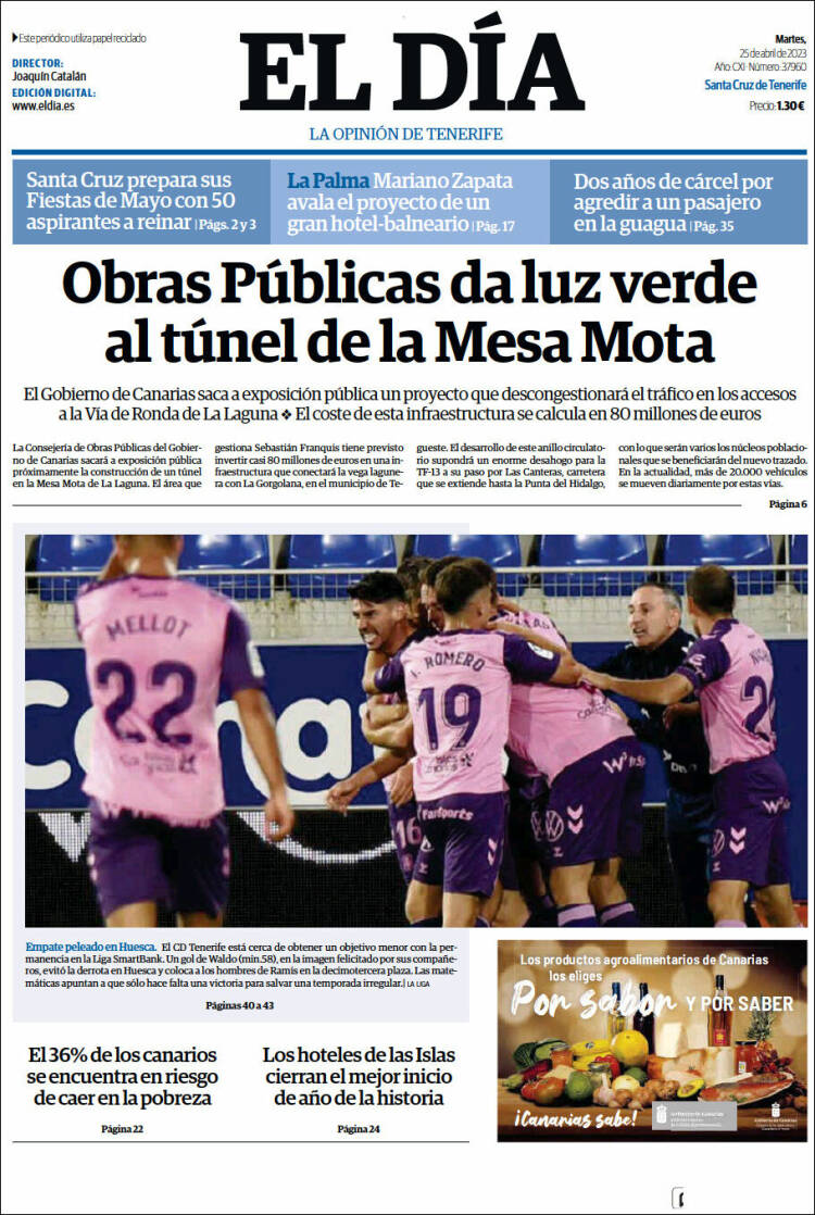 Portada de El Día (España)