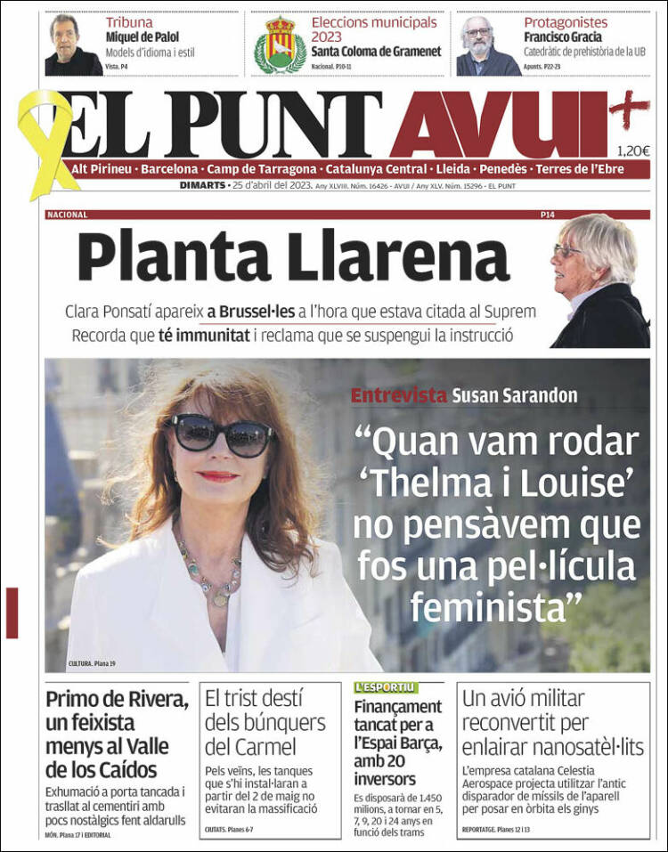 Portada de El Punt Avui (España)