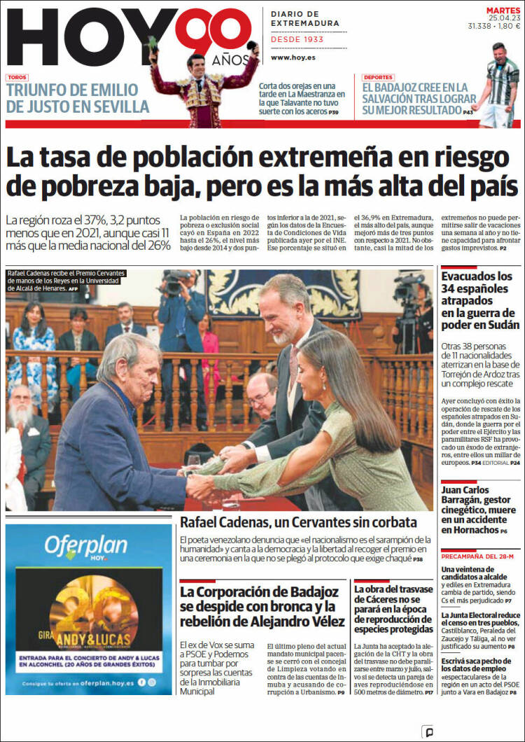 Portada de Hoy - Badajoz (España)