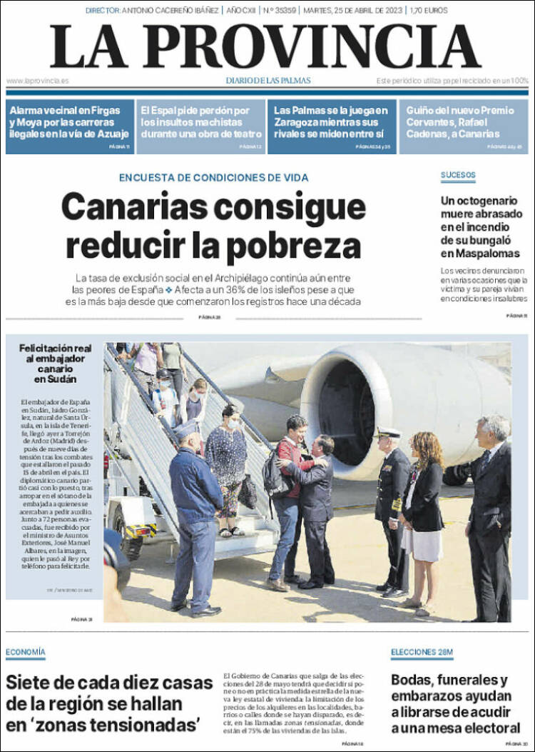 Portada de La Provincia (España)