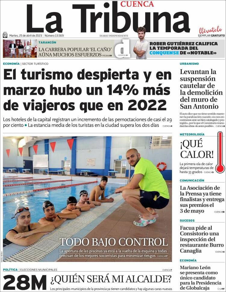 Portada de La Tribuna de Cuenca (España)