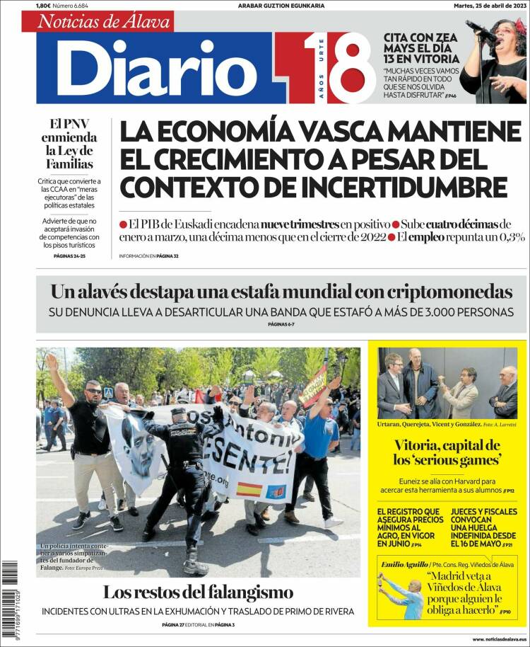 Portada de Noticias de Álava (España)