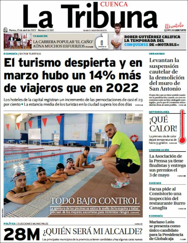 Portada de La Tribuna de Cuenca (España)