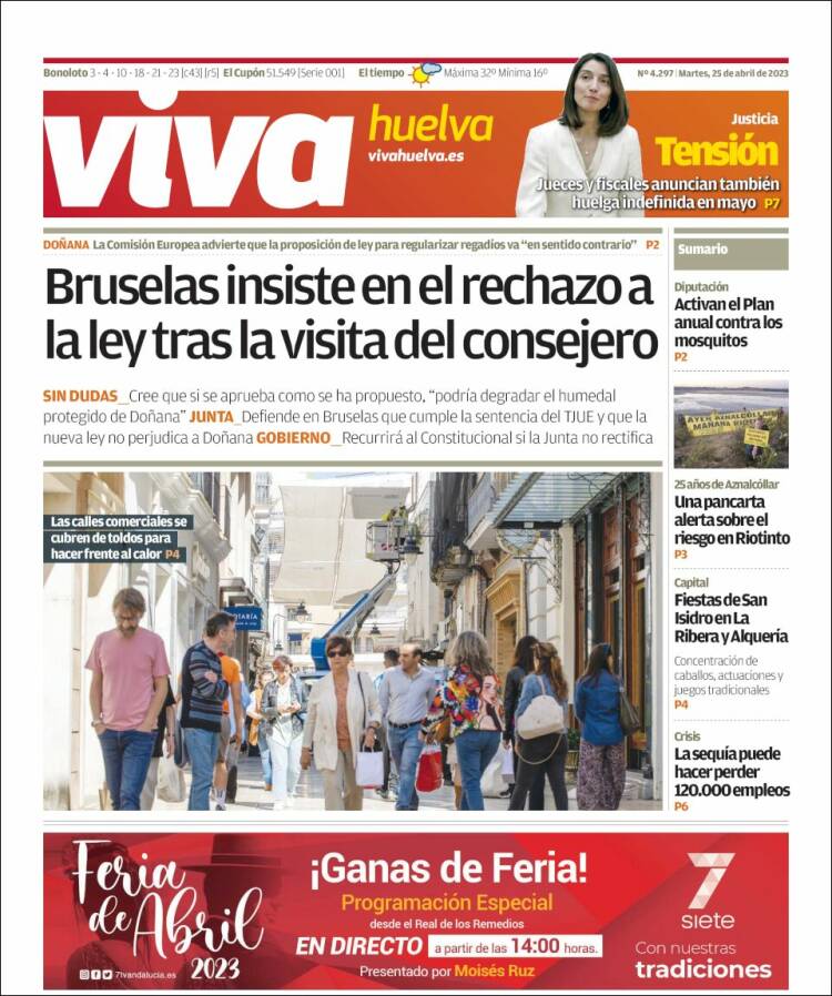 Portada de Viva Huelva (España)