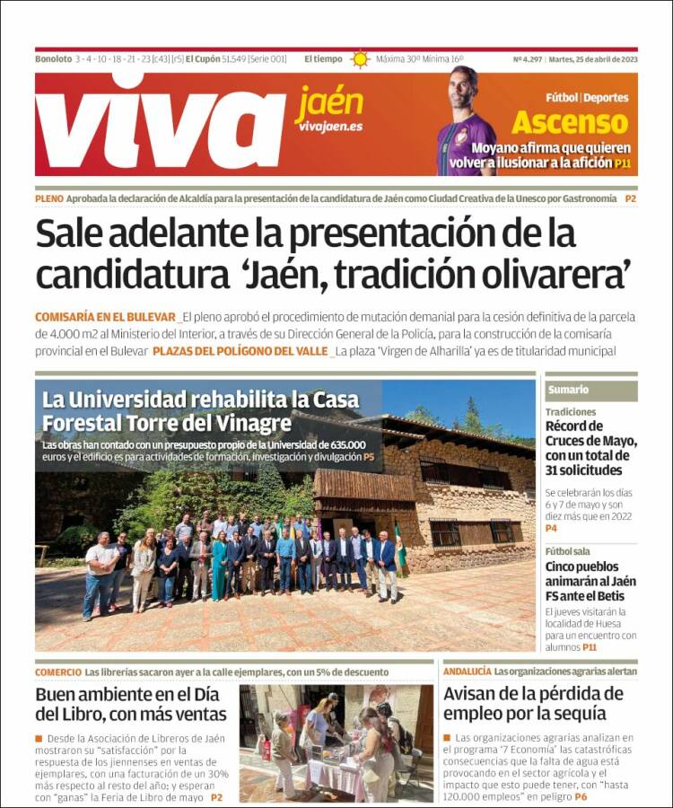 Portada de Viva Jaén (España)