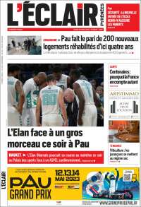 Portada de L'Eclair des Pyrénées (Francia)