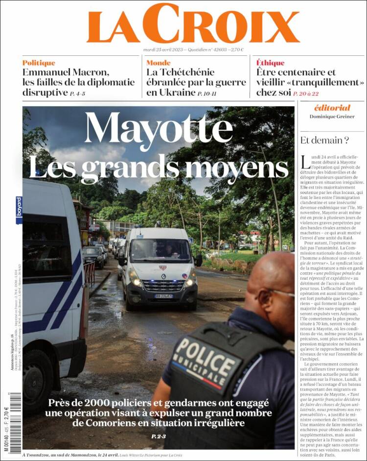 Portada de La Croix (Francia)