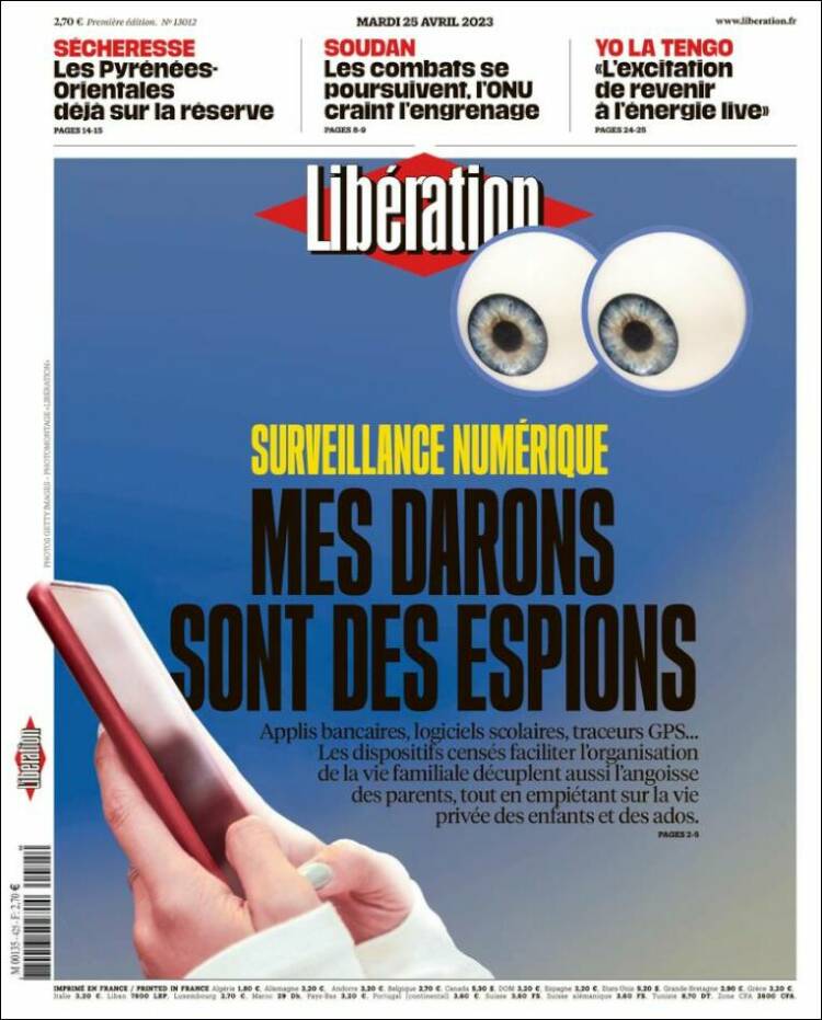 Portada de Libération (Francia)