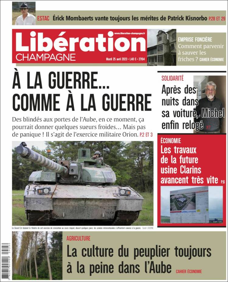 Portada de Libération Champagne (Francia)