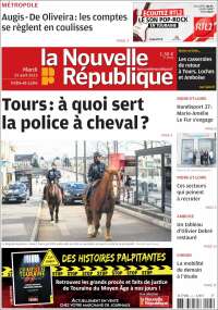 Portada de La Nouvelle Republique (Francia)