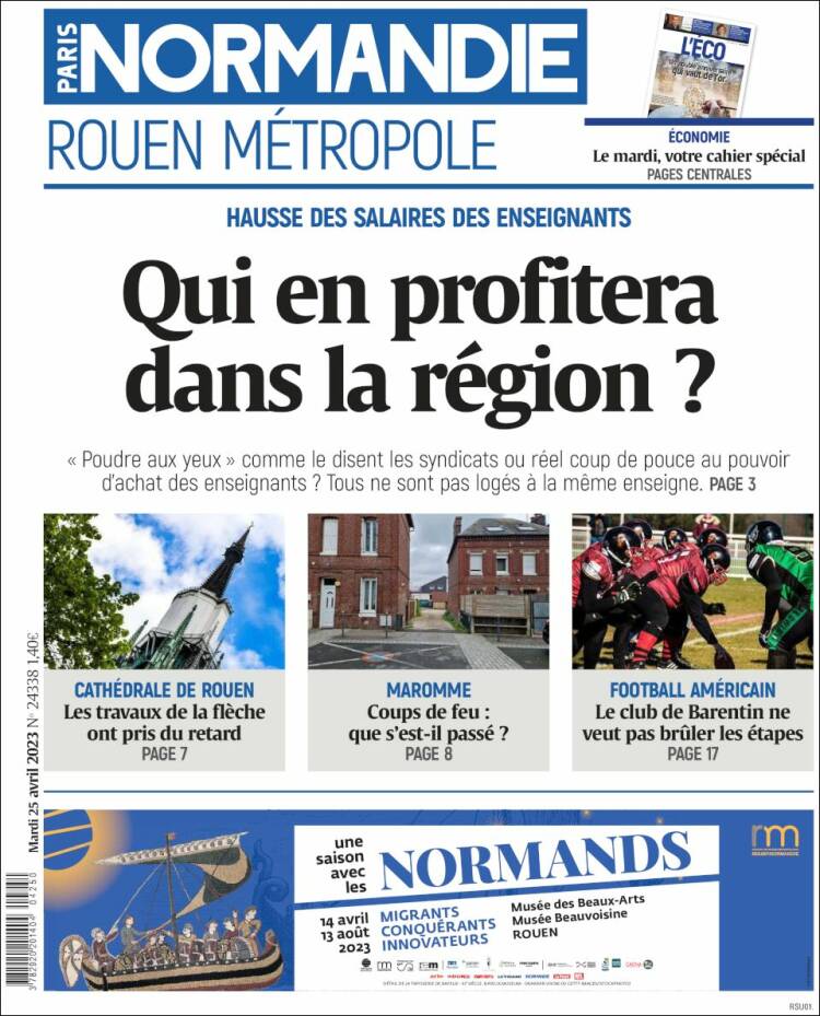 Portada de Paris Normandie (Francia)