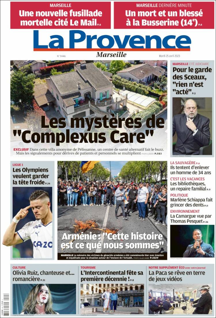Portada de La Provence (Francia)