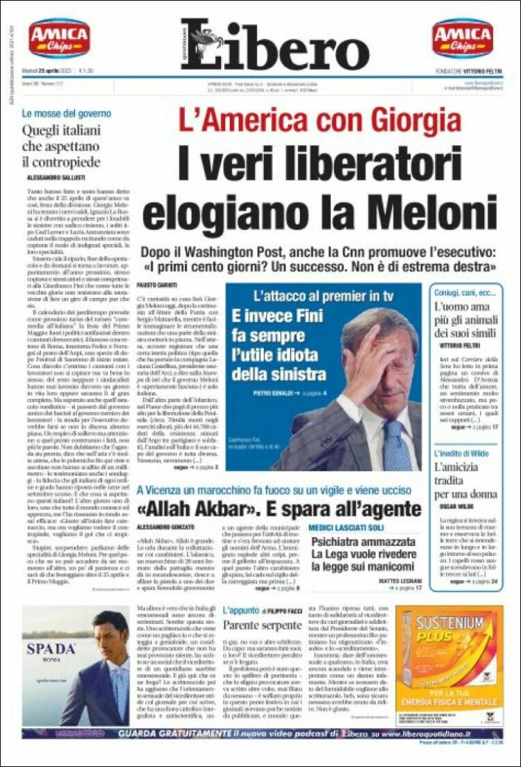 Portada de Libero (Italia)