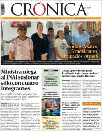 Portada de La Crónica de Hoy (M&eacute;xico)