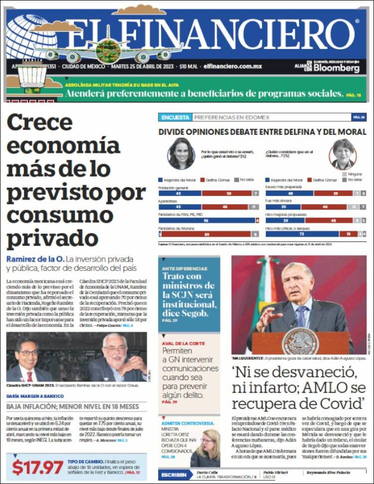 Portada de El Financiero (M&eacute;xico)