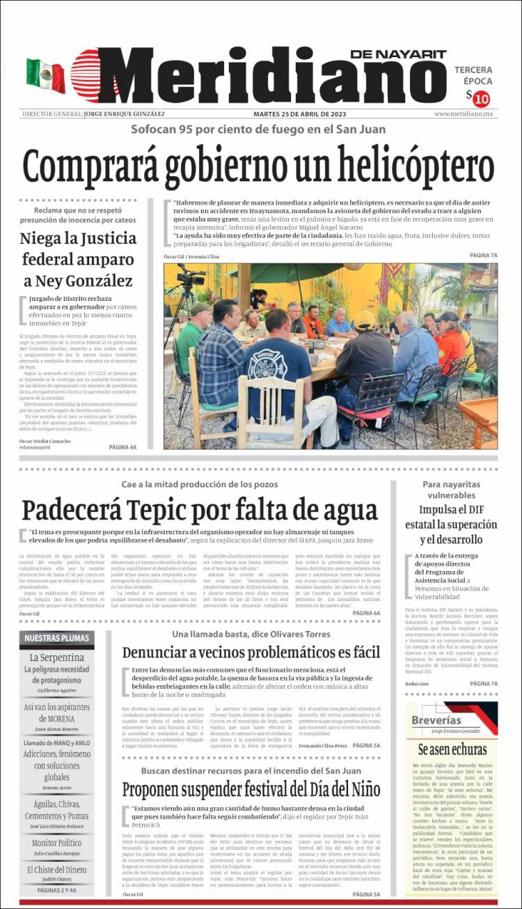 Portada de Meridiano (M&eacute;xico)