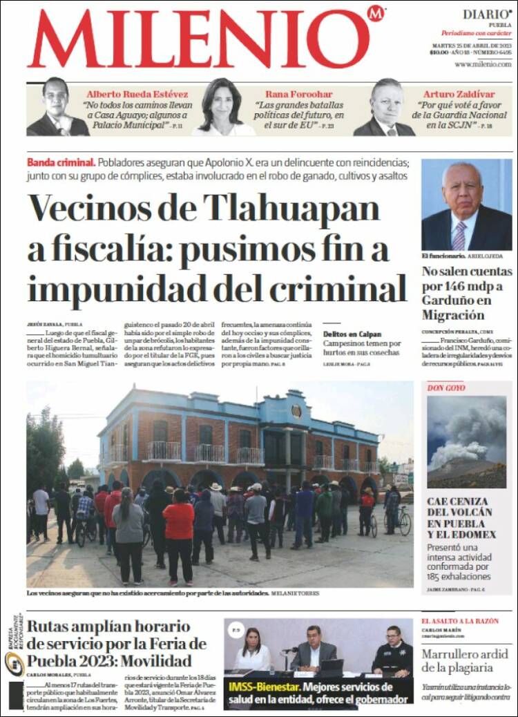Portada de Milenio de Puebla (M&eacute;xico)