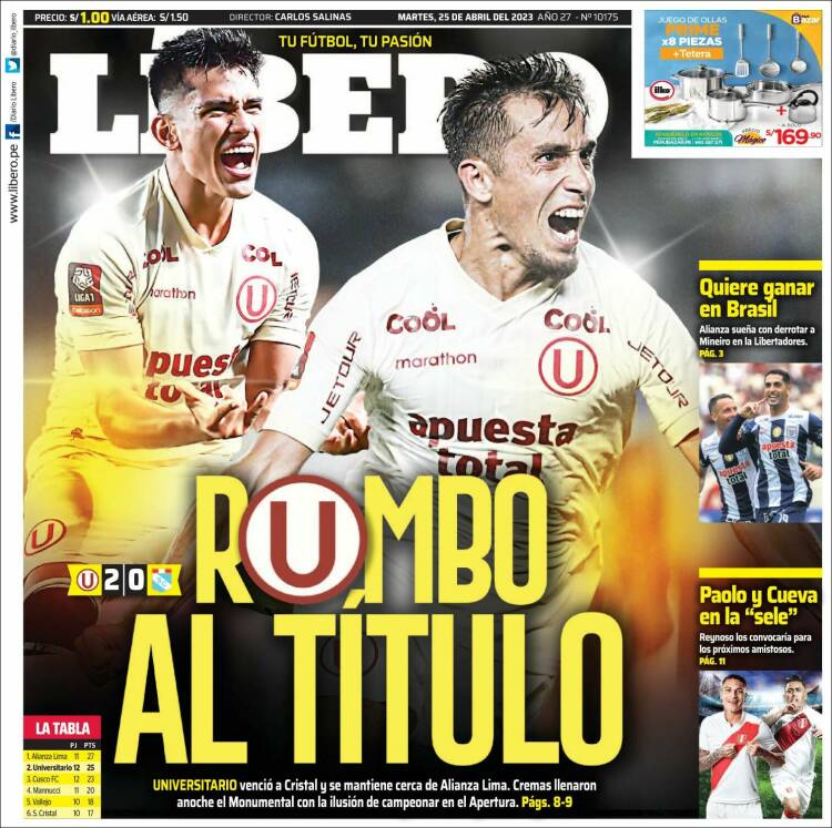 Portada de Líbero (Per&uacute;)