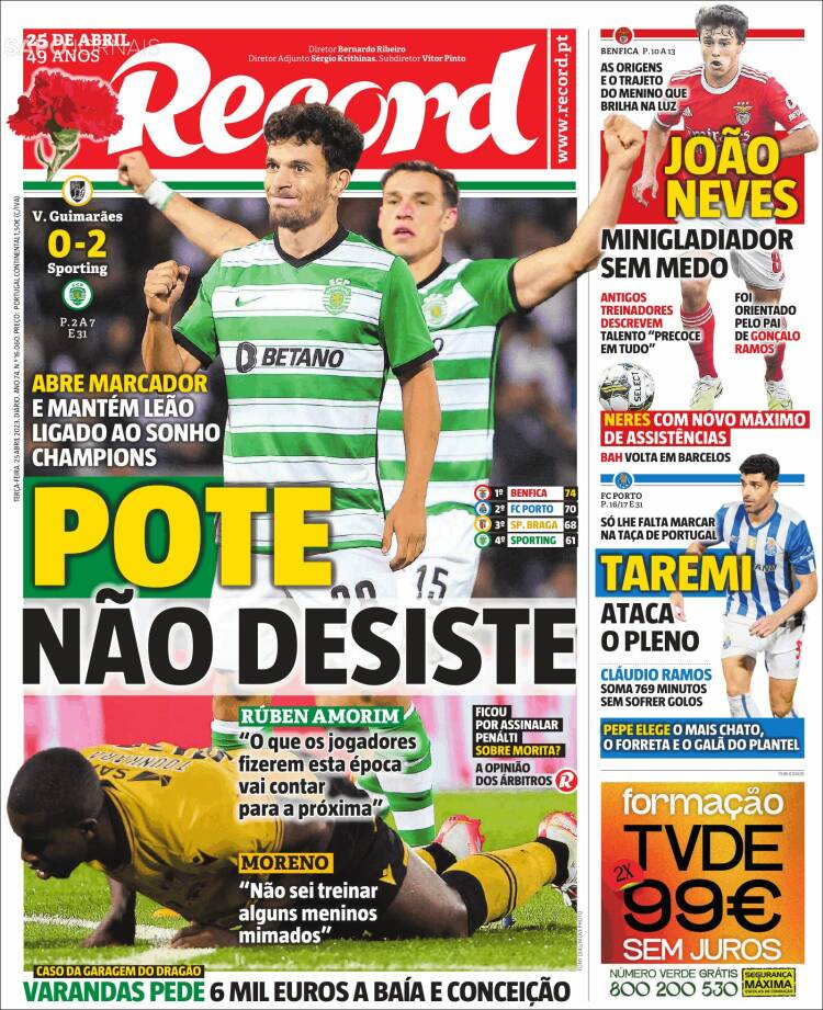 Portada de Record (Portugal)