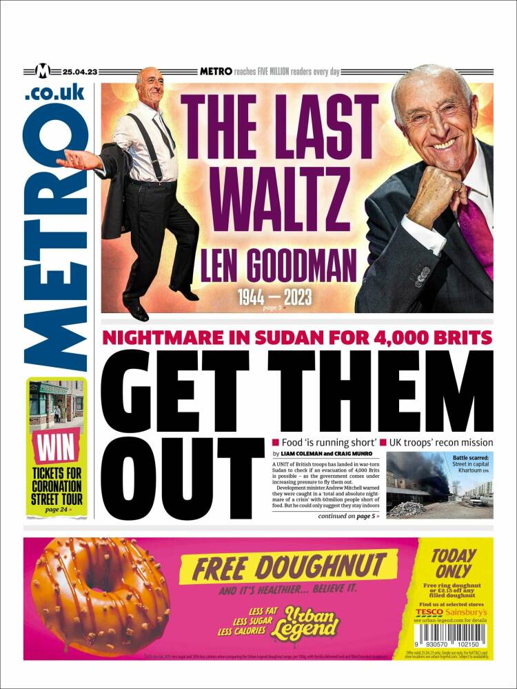 Portada de Metro (Reino Unido)