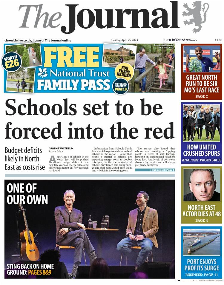 Portada de The Journal (Reino Unido)