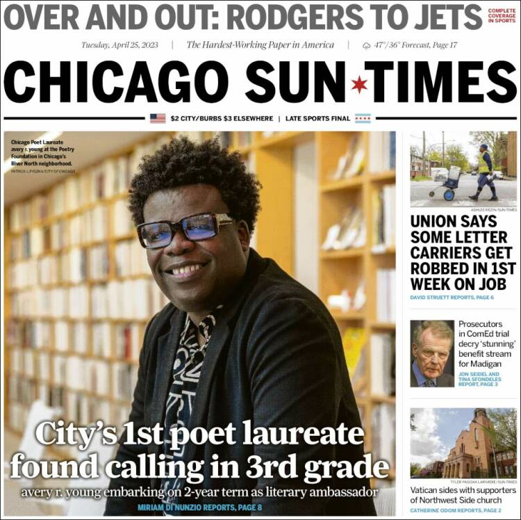 Portada de Chicago Sun-Times (USA)