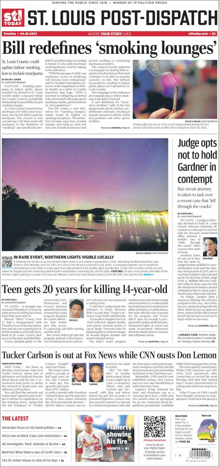 Portada de St. Louis Post-Dispatch (USA)