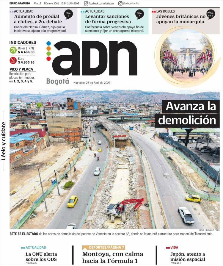 Portada de ADN - Bogotá (Colombia)