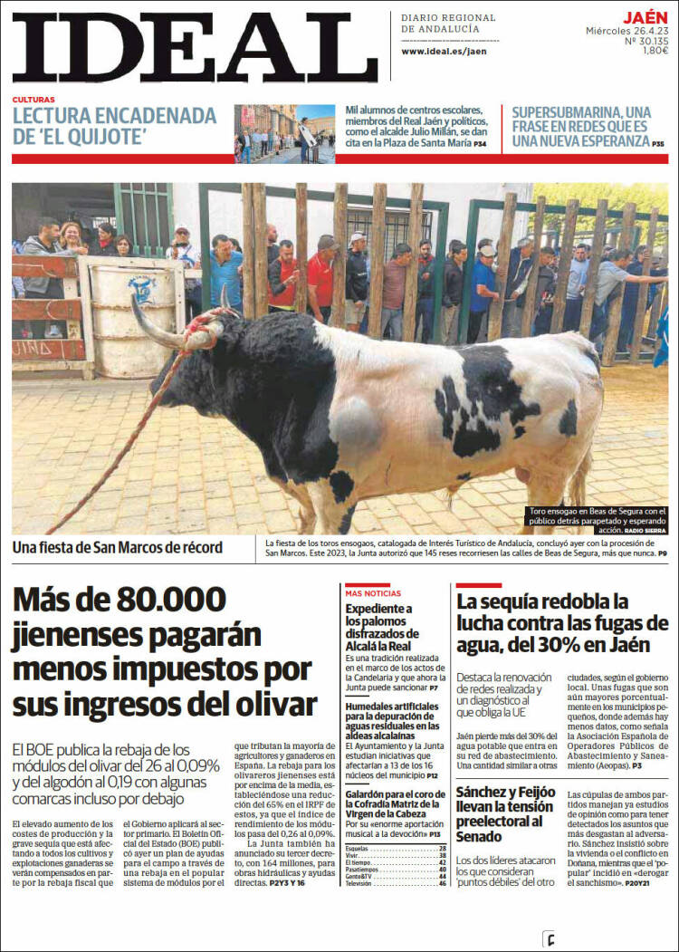 Portada de El Ideal de Jaén (España)