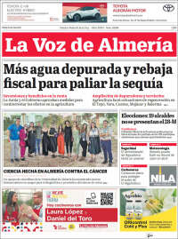 Portada de La Voz de Almería (España)